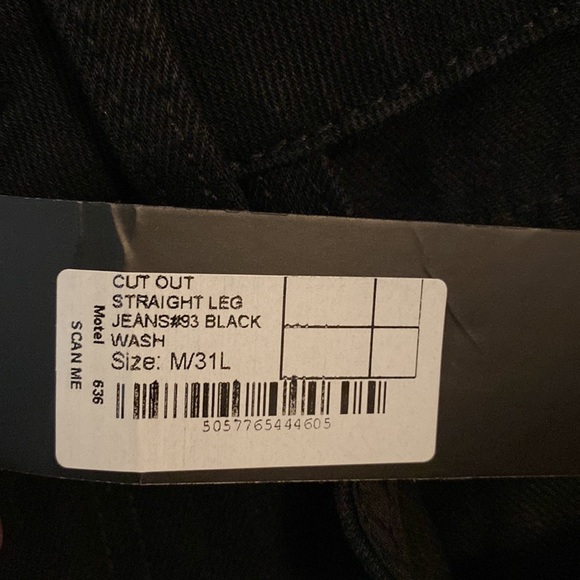 Motel Rocks Cut-out Jeans, Size M/ 31 L, Black - Picture 4 of 4